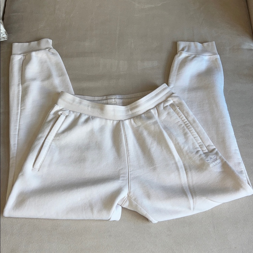 Adidas Athletic Off-White /Cream Joggers /Sweatpants Men’s Size M